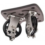 Edson Adjustable Idler - Aluminum Mounting Plate - Alum Sheaves - 4"