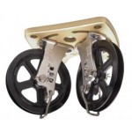 Edson Adjustable Idler - Bronze Mounting Plate - Alum Sheaves - 4"