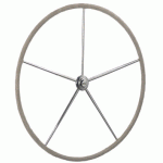 Edson Wheel, Dished Destroyer 20" SS Taper Hub w/Leather - Gray