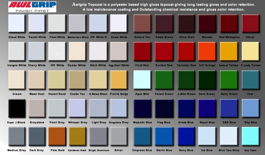 Awlgrip Color Chart - Awlgrip Marine Paint Color Chart