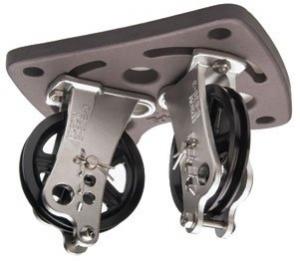 Edson Adjustable Idler - Aluminum Mounting Plate - Alum Sheaves - 6"