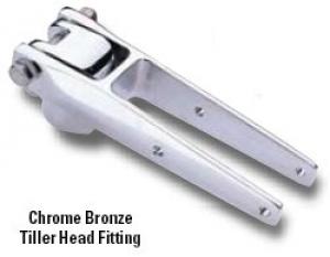 Edson Tiller Head Fitting - Chrome - 1" Bore - 1/4" Key