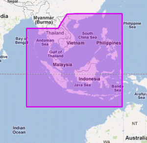 MapMedia Jeppesen Vector Megawide - Singapore To South China Sea